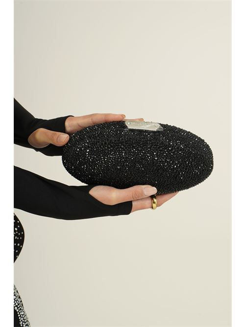Pochette Indare con crystalli Twenty Fourhaitch | INDARENERO